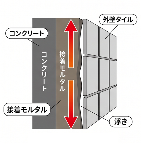 浮きの発生の図解
